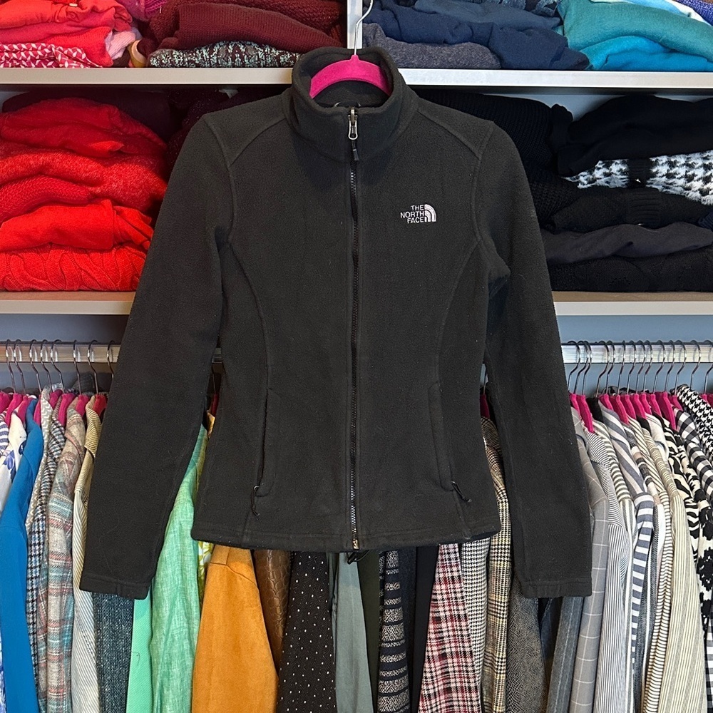 The North Face gray long sleeve 2 pocket funnel neck front zipper jacket XS